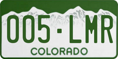 CO license plate 005LMR