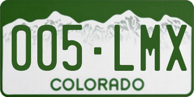 CO license plate 005LMX