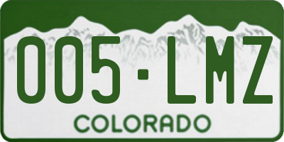 CO license plate 005LMZ