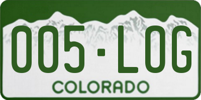 CO license plate 005LOG