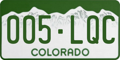 CO license plate 005LQC