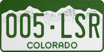 CO license plate 005LSR