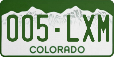CO license plate 005LXM