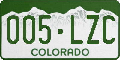 CO license plate 005LZC