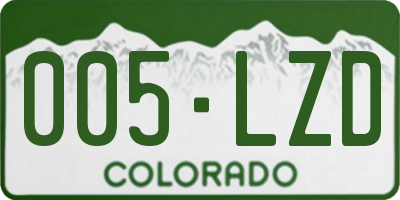 CO license plate 005LZD