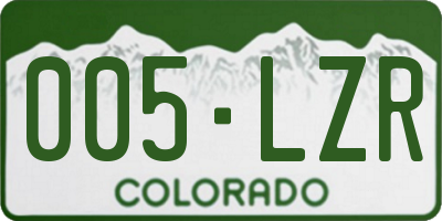 CO license plate 005LZR