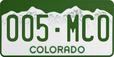 CO license plate 005MCO