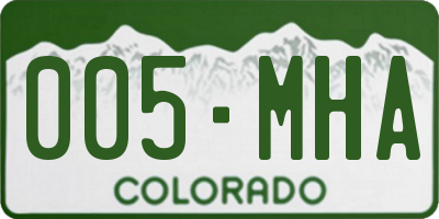 CO license plate 005MHA