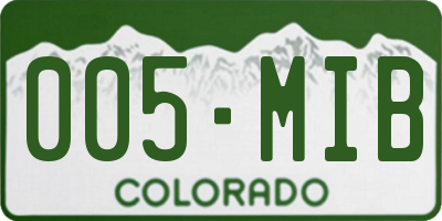 CO license plate 005MIB