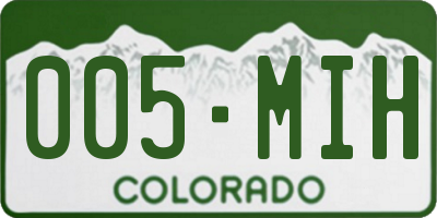 CO license plate 005MIH