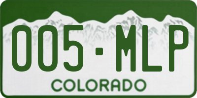 CO license plate 005MLP
