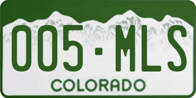CO license plate 005MLS