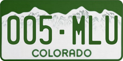 CO license plate 005MLU