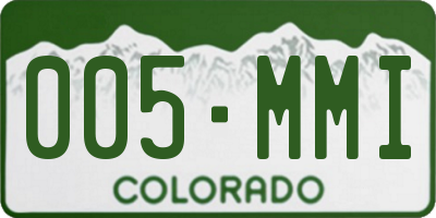 CO license plate 005MMI