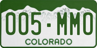 CO license plate 005MMO