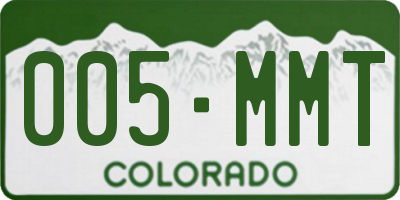 CO license plate 005MMT