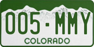 CO license plate 005MMY