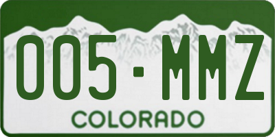 CO license plate 005MMZ