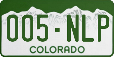 CO license plate 005NLP