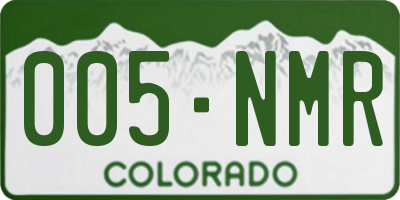 CO license plate 005NMR