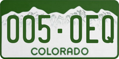 CO license plate 005OEQ