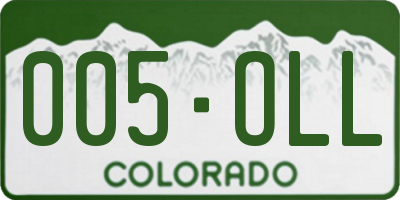 CO license plate 005OLL
