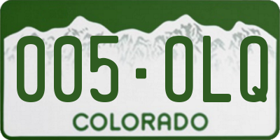 CO license plate 005OLQ