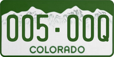 CO license plate 005OOQ