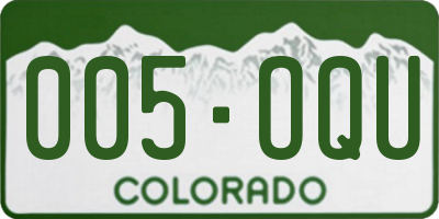 CO license plate 005OQU