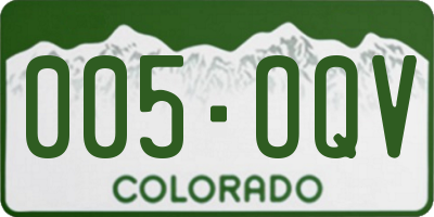 CO license plate 005OQV