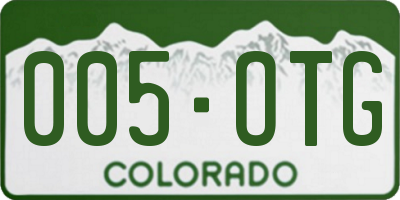 CO license plate 005OTG