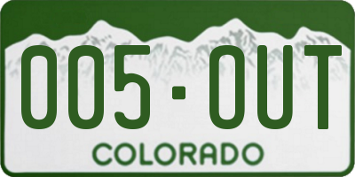 CO license plate 005OUT