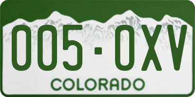 CO license plate 005OXV