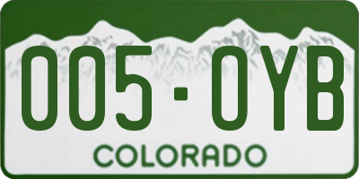CO license plate 005OYB
