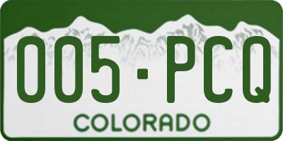 CO license plate 005PCQ