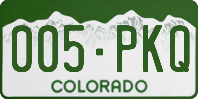 CO license plate 005PKQ