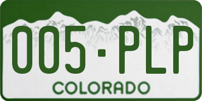 CO license plate 005PLP