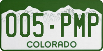CO license plate 005PMP