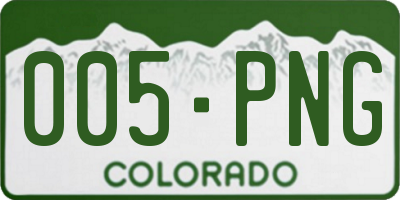 CO license plate 005PNG