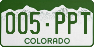 CO license plate 005PPT