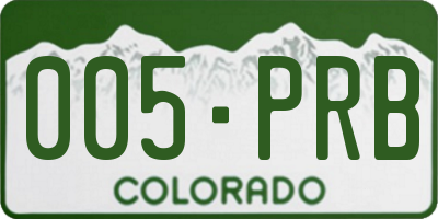 CO license plate 005PRB