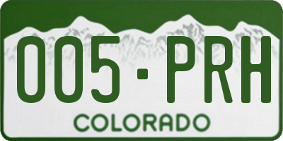 CO license plate 005PRH