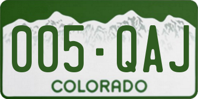 CO license plate 005QAJ