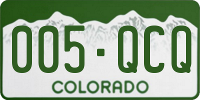CO license plate 005QCQ