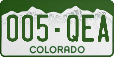 CO license plate 005QEA