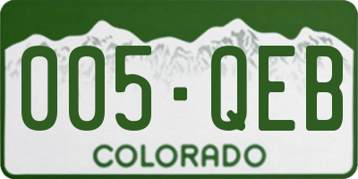 CO license plate 005QEB