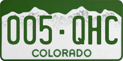 CO license plate 005QHC
