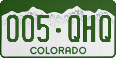 CO license plate 005QHQ