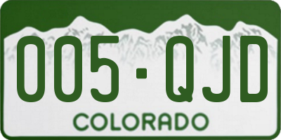 CO license plate 005QJD