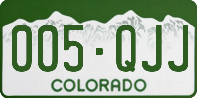 CO license plate 005QJJ